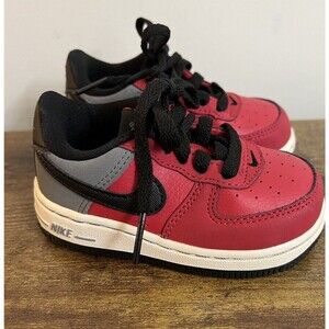 Vtg Nike Low Dunks Red Black Gray Toddler Baby Size 5C Basketball Sports Retro